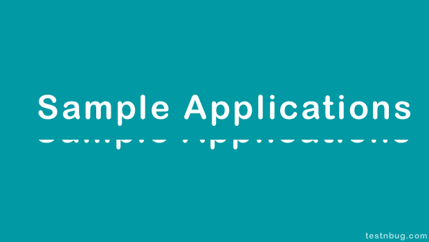 Sample Applications in UFT